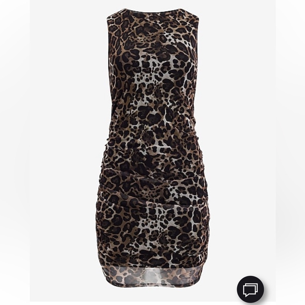 Express Leopard Print Mini Dress